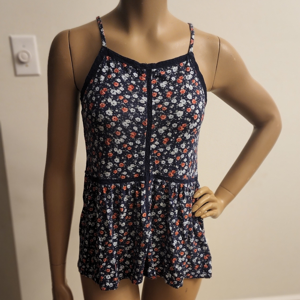 American eagle floral tank top size xs